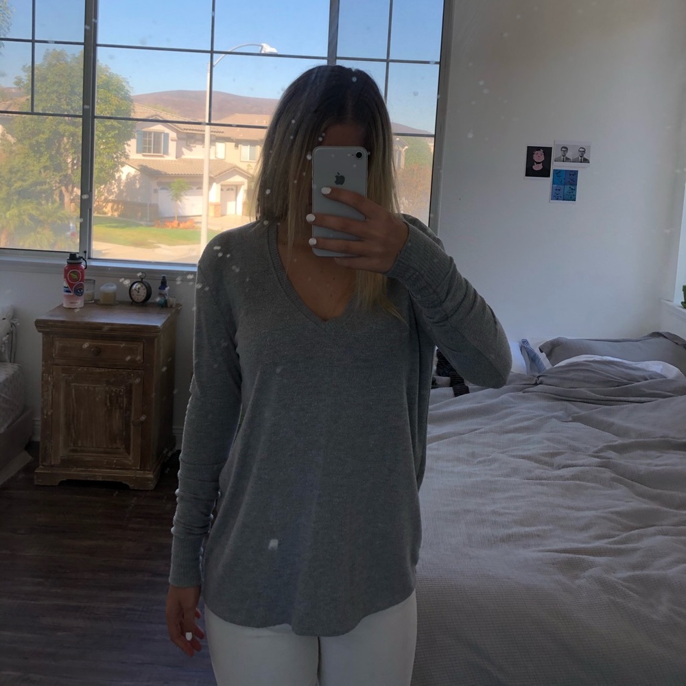 Grey BP V-Neck Sweater